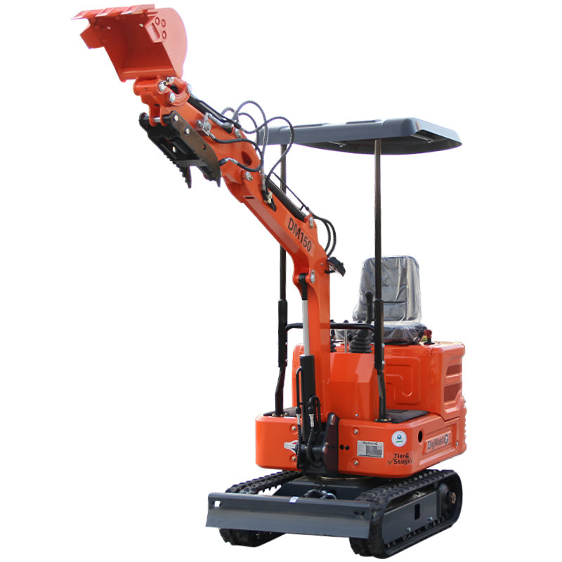 DM150 Mini Excavator - Compact 2000lb Gasoline Powered Digger with Briggs & Stratton Engine