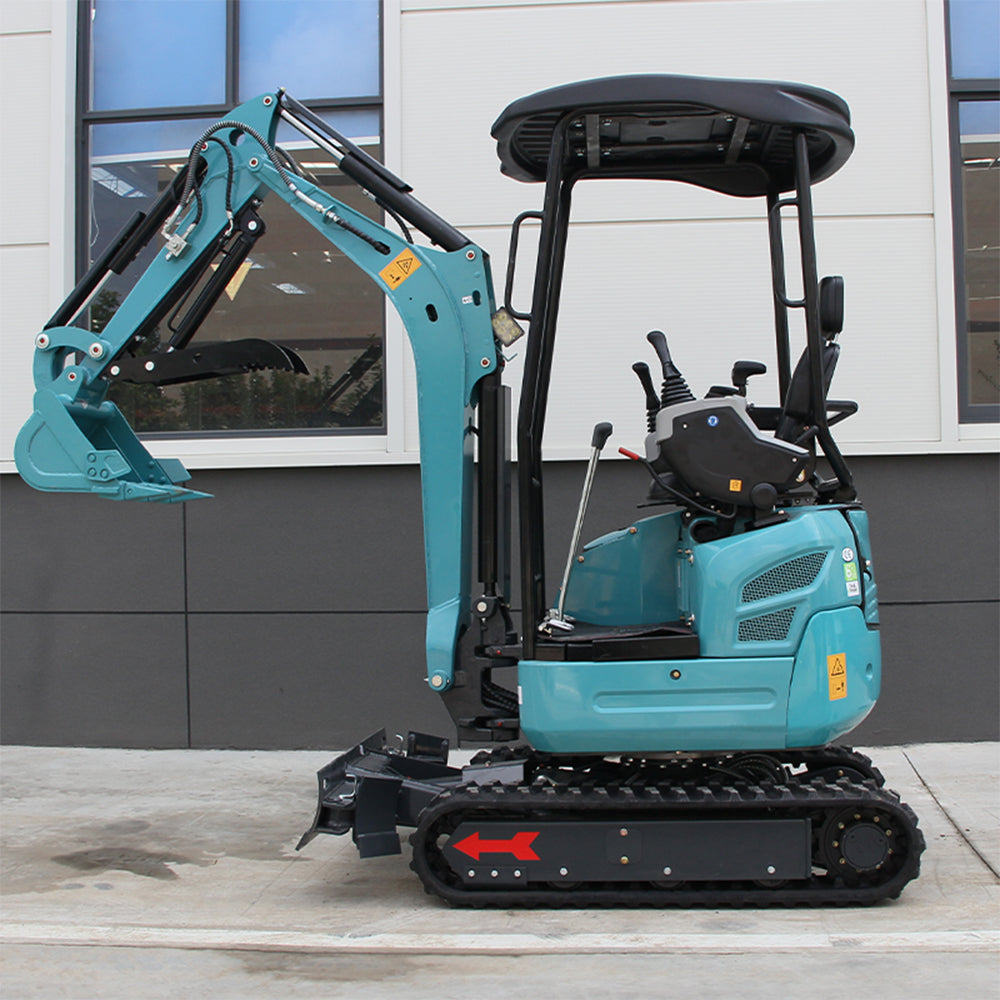 2.5 Ton Mini Excavator, 17 HP KubotaDiesel Engine, Hydraulic Thumb, Compact Design for Construction & Landscaping (Blue)