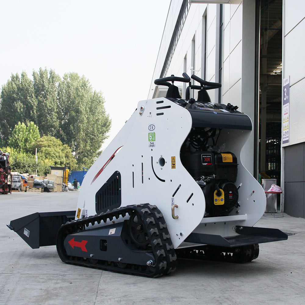 13.5 HP B & S Engine Gas-Powered Mini Skid Steer Loader, Stand-On Design with Heavy-Duty Tracksfor Landscaping & Garden Renovation