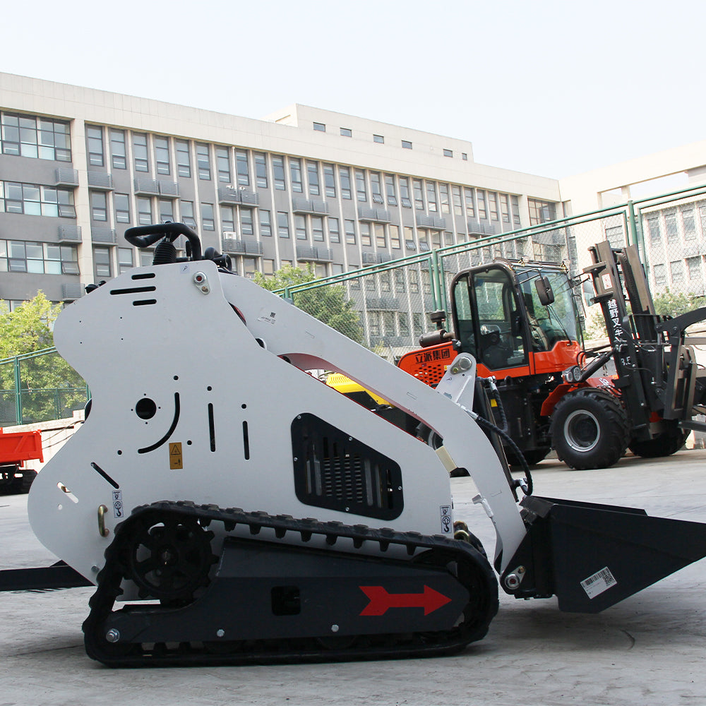 13.5 HP B & S Engine Gas-Powered Mini Skid Steer Loader, Stand-On Design with Heavy-Duty Tracksfor Landscaping & Garden Renovation