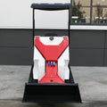 B&S Engine Gas-Powered Mini Skid Steer Loader, Stand-On Mini Loader with Heavy-Duty Tracks, Compatible with Mini Skid Steer Attachments (red-white)