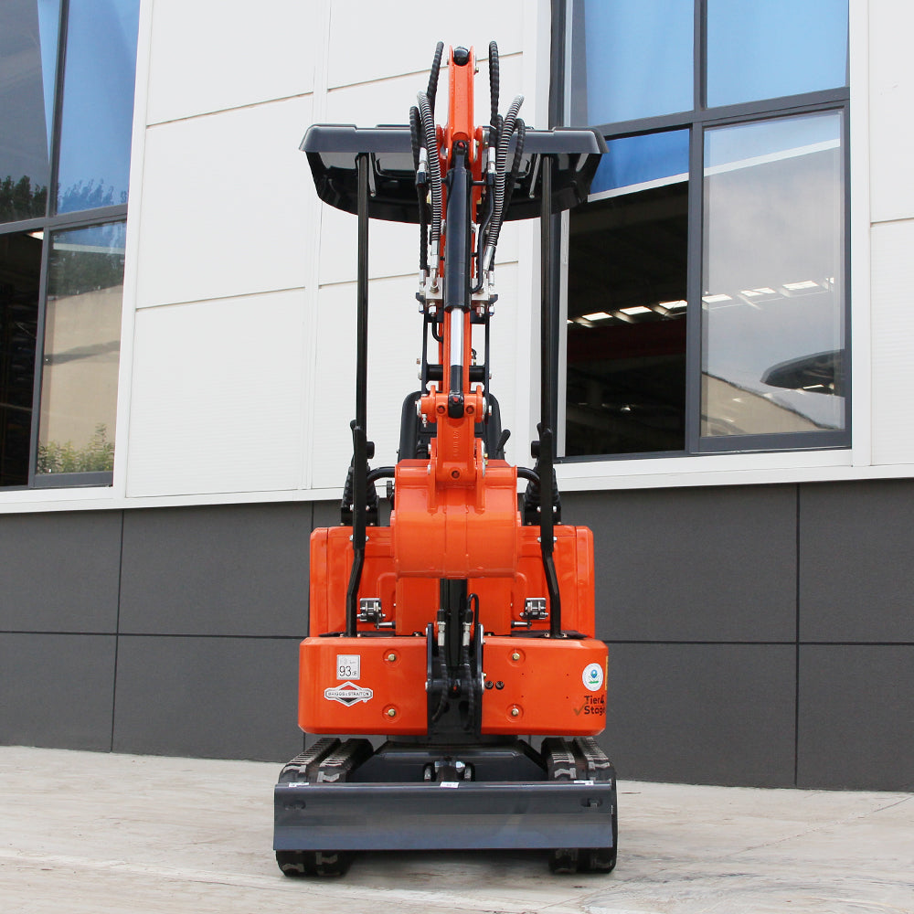 2650lb Mini Excavator with 13.5HP Gas Engine, Hydraulic Thumb, Quick Connect Attachments, Compact Design for Garden, Yard Landscaping, Farm, and Small Construction Projects