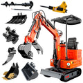 DigMaster 1.2-Ton Mini Excavator Equipped with Pilot System 13.5HP B&S Petrol Engine Suitable for Homes Farms Municipal Parks Etc EPA Certification