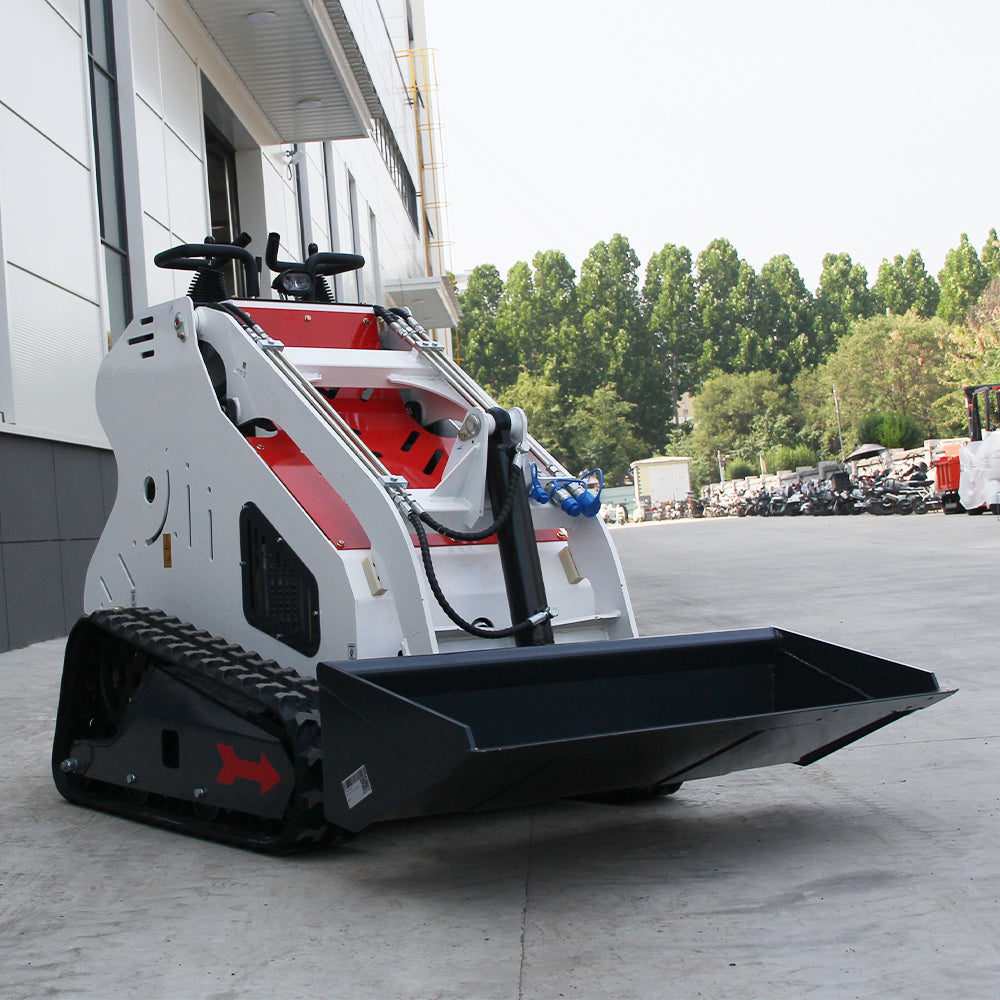 13.5 HP B & S Engine Gas-Powered Mini Skid Steer Loader, Stand-On Design with Heavy-Duty Tracksfor Landscaping & Garden Renovation