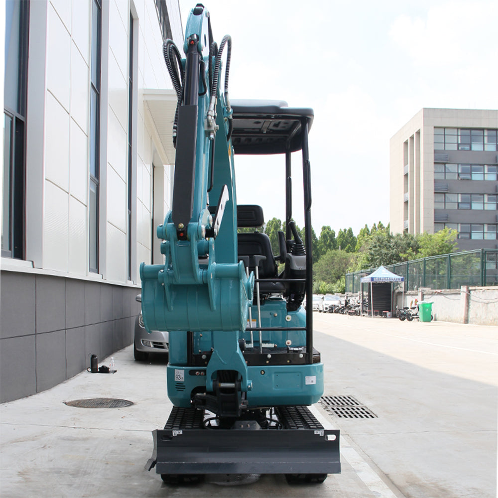 2.5 Ton Mini Excavator, 17 HP KubotaDiesel Engine, Hydraulic Thumb, Compact Design for Construction & Landscaping (Blue)