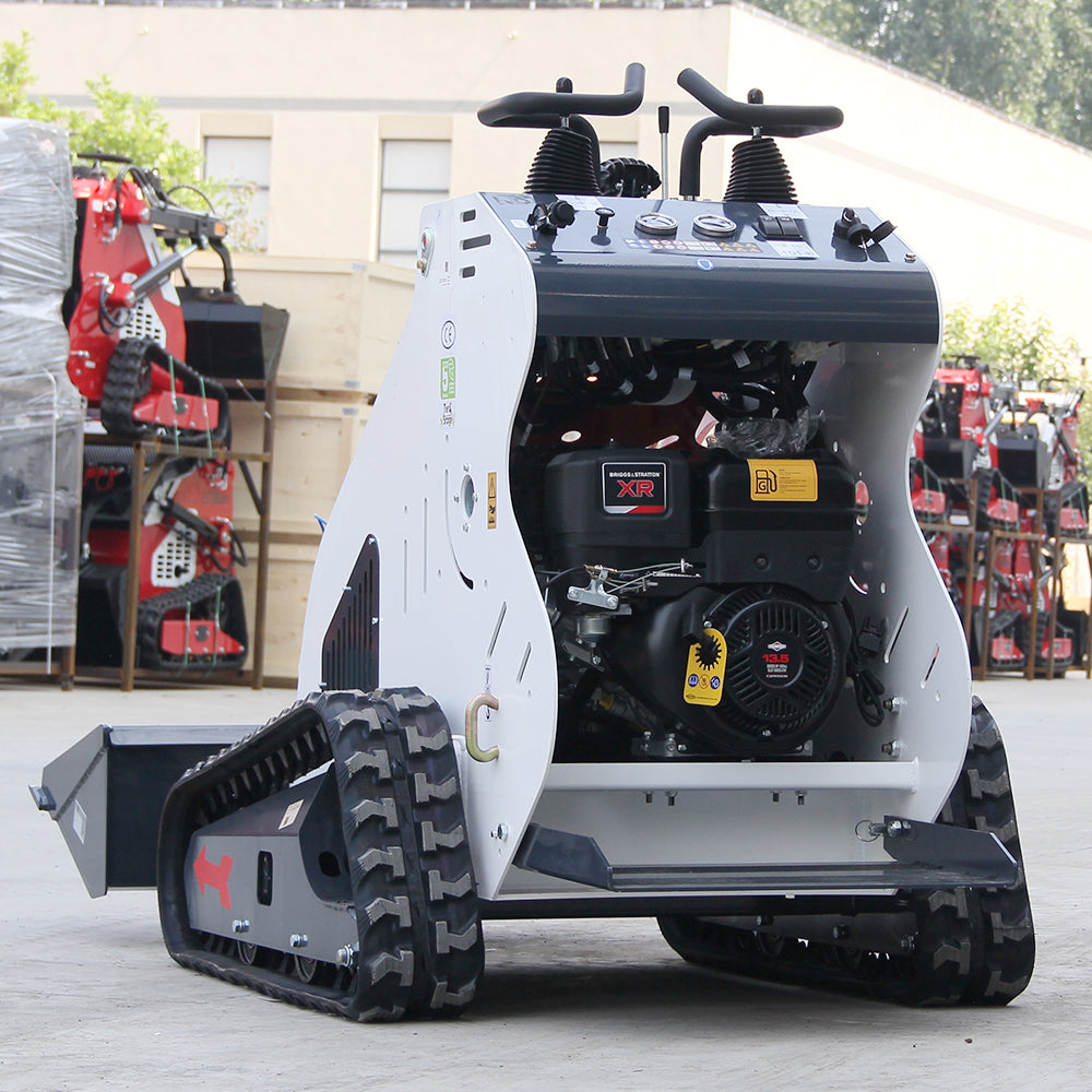 13.5 HP B & S Engine Gas-Powered Mini Skid Steer Loader, Stand-On Design with Heavy-Duty Tracksfor Landscaping & Garden Renovation