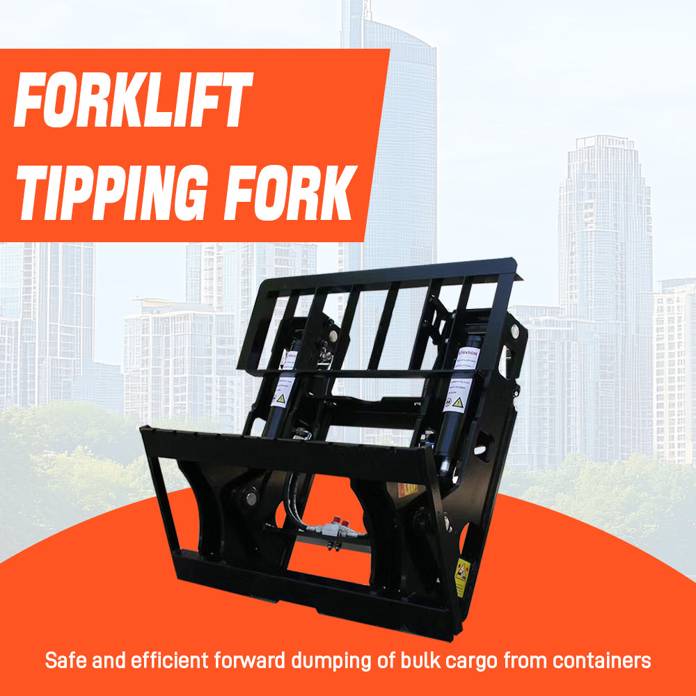 Forklift attachment tipper 43 inches for electric forklift unloading cargo