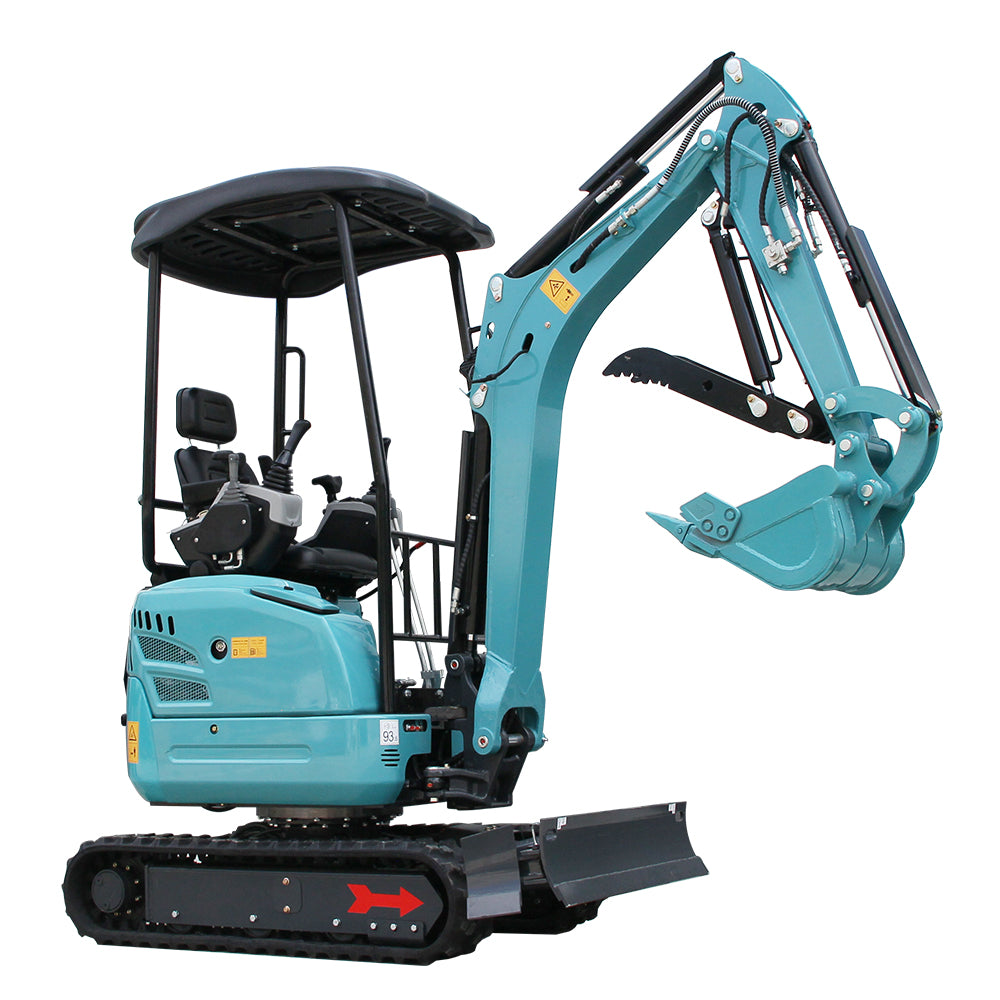 2.5 Ton Mini Excavator, 17 HP KubotaDiesel Engine, Hydraulic Thumb, Compact Design for Construction & Landscaping (Blue)