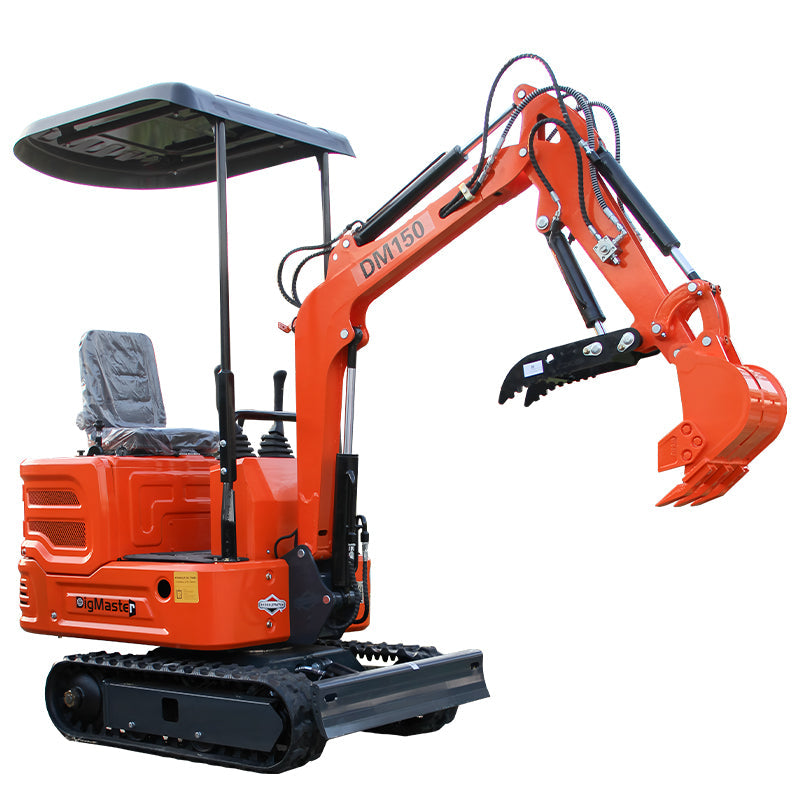 DM150 Mini Excavator - Compact 2000lb Gasoline Powered Digger with Briggs & Stratton Engine