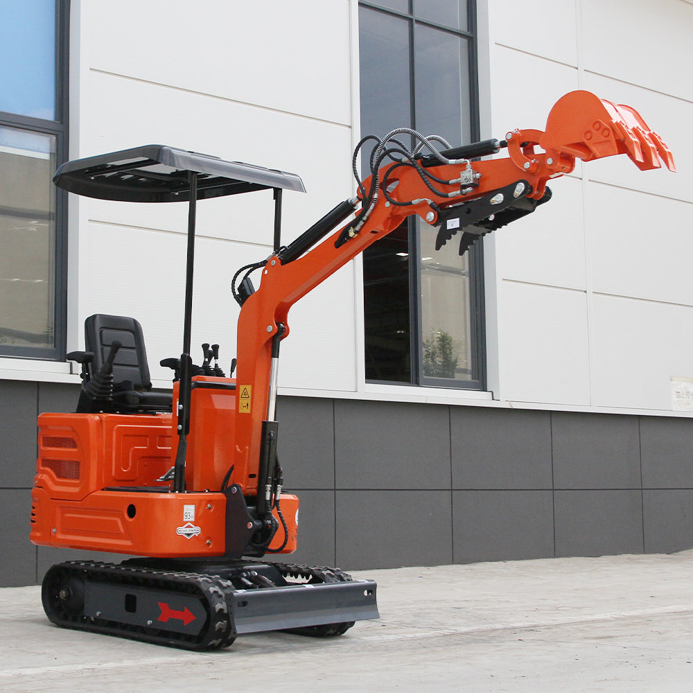 2650lb Mini Excavator with 13.5HP Gas Engine, Hydraulic Thumb, Quick Connect Attachments, Compact Design for Garden, Yard Landscaping, Farm, and Small Construction Projects