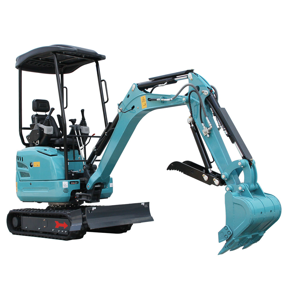 2.5 Ton Mini Excavator, 17 HP KubotaDiesel Engine, Hydraulic Thumb, Compact Design for Construction & Landscaping (Blue)
