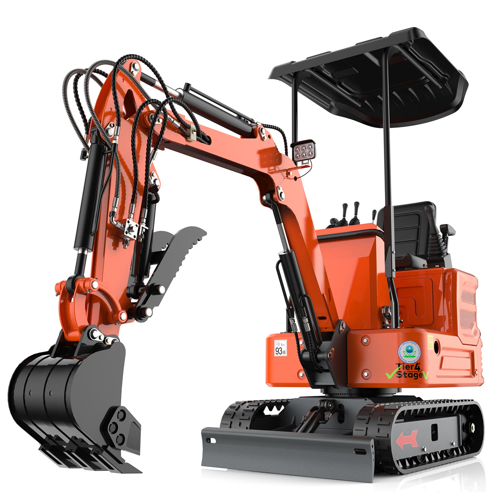 DigMaster 1.2-Ton Mini Excavator Equipped with Pilot System 13.5HP B&S Petrol Engine Suitable for Homes Farms Municipal Parks Etc EPA Certification