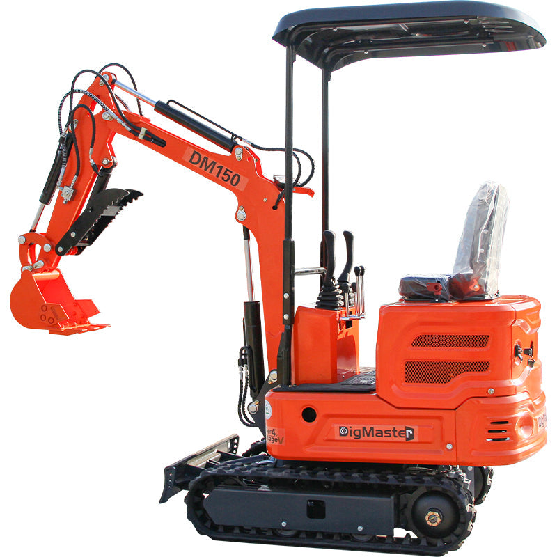 DM150 Mini Excavator - Compact 2000lb Gasoline Powered Digger with Briggs & Stratton Engine
