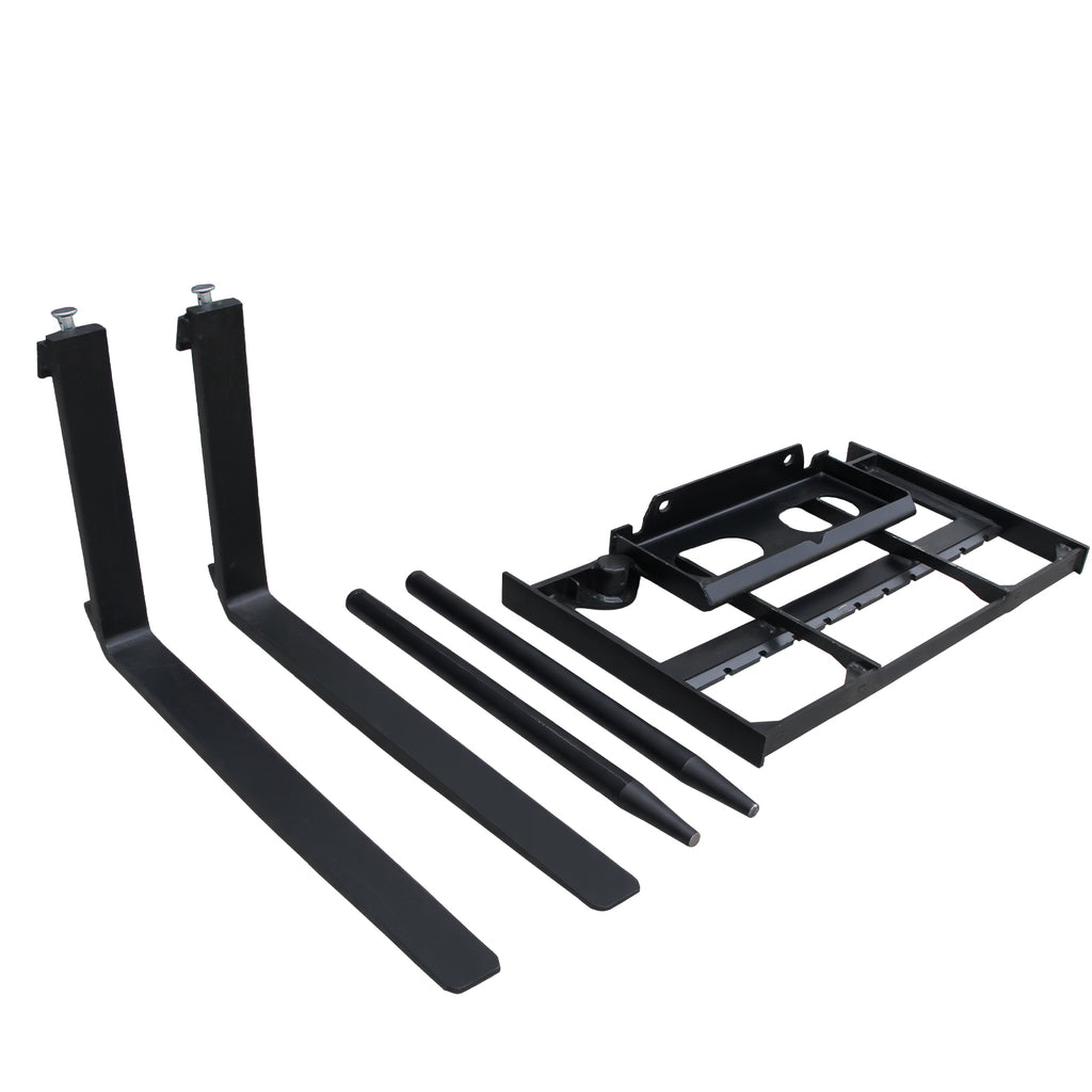 Multifunctional dual-purpose fork for skid steer loader