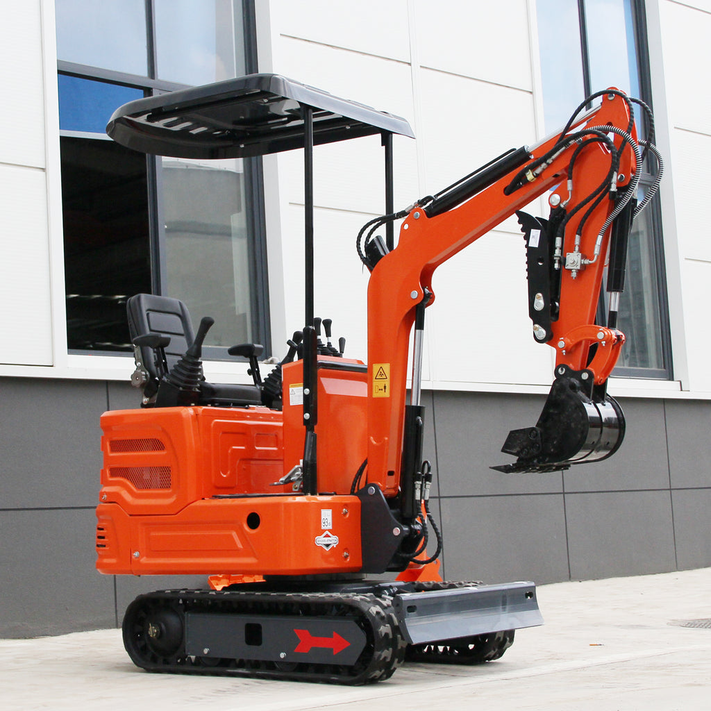 2650lb Mini Excavator with 13.5HP Gas Engine, Hydraulic Thumb, Quick Connect Attachments, Compact Design for Garden, Yard Landscaping, Farm, and Small Construction Projects