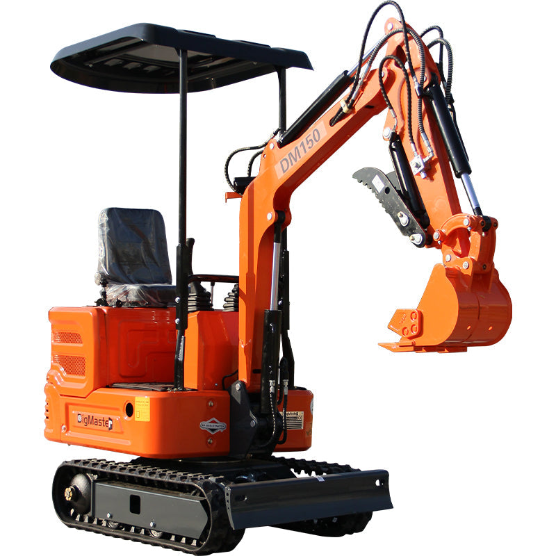 DM150 Mini Excavator - Compact 2000lb Gasoline Powered Digger with Briggs & Stratton Engine