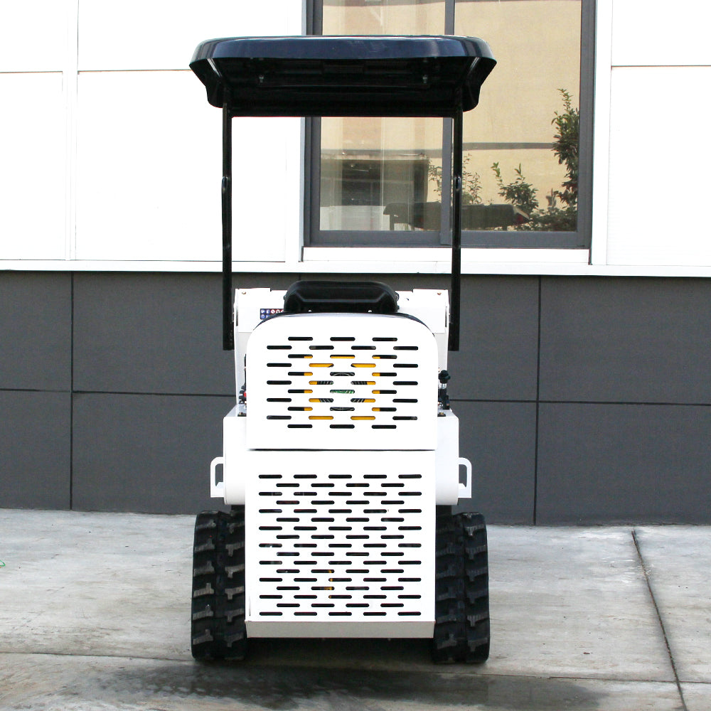 B&S Engine Gas-Powered Mini Skid Steer Loader, Stand-On Mini Loader with Heavy-Duty Tracks, Compatible with Mini Skid Steer Attachments (red-white)