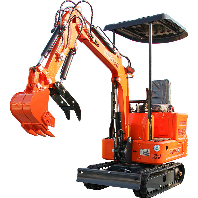 DM150 Mini Excavator - Compact 2000lb Gasoline Powered Digger with Briggs & Stratton Engine