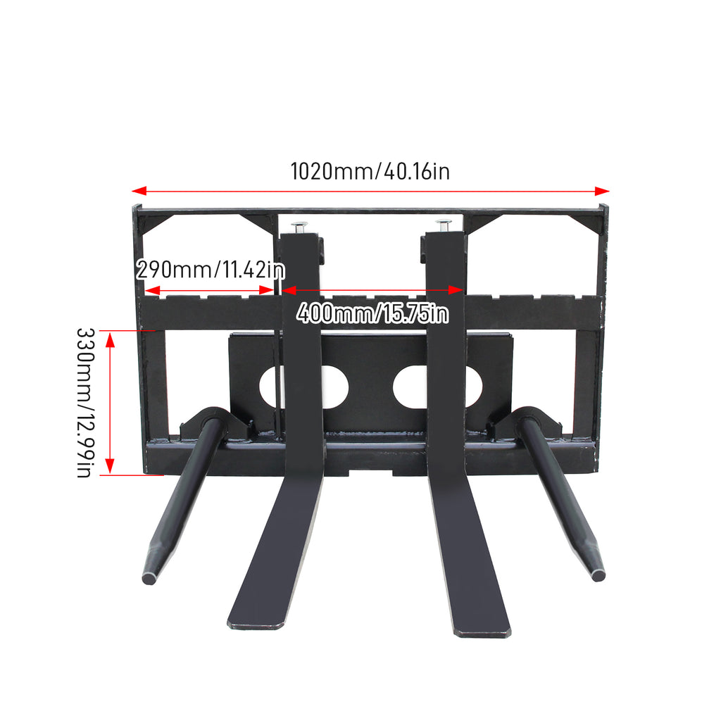 Multifunctional dual-purpose fork for skid steer loader