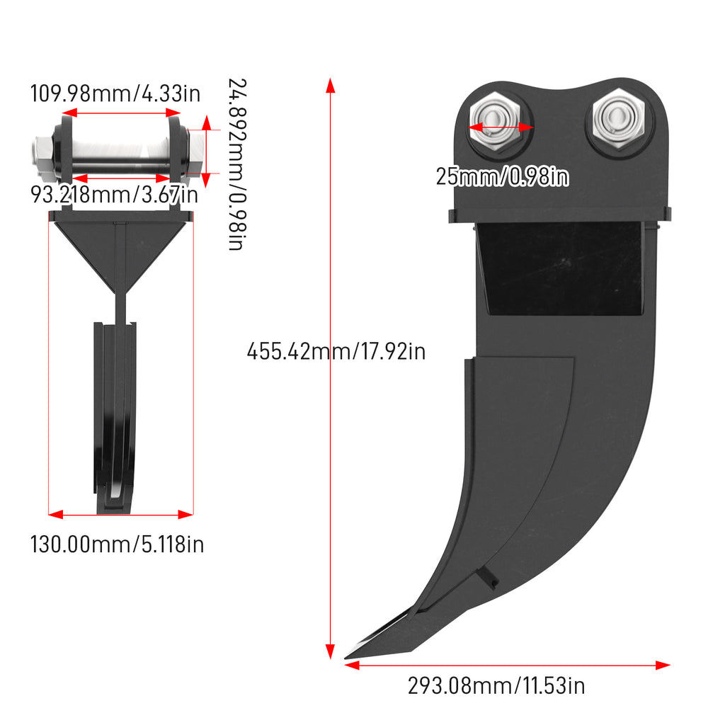 2025 New Mini Excavator Attachments Ripper,Single Hook Backhoe For Sale