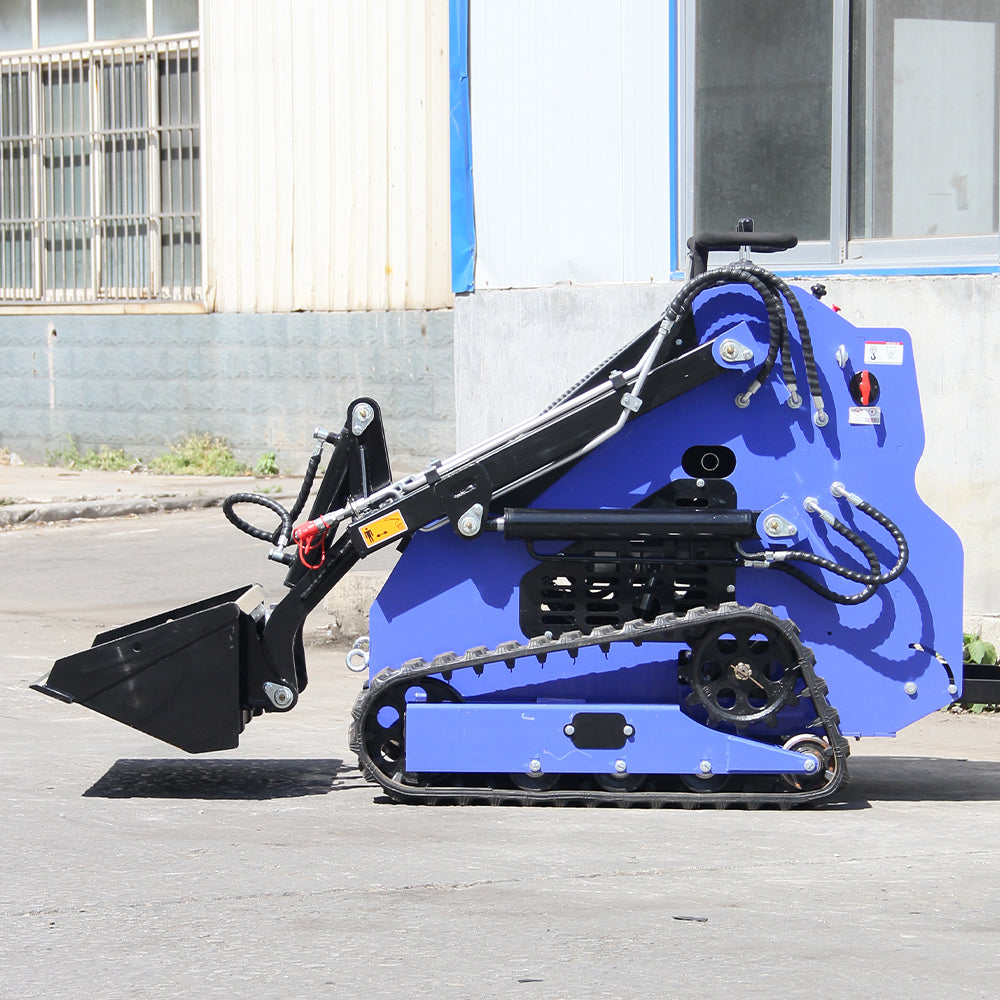 23HP Skid Steer Loader, Compact Twin-Cylinder Engine with Quick Attach System, Rubber Tracks, Heavy-Duty Mini Loader for Landscaping, Farming