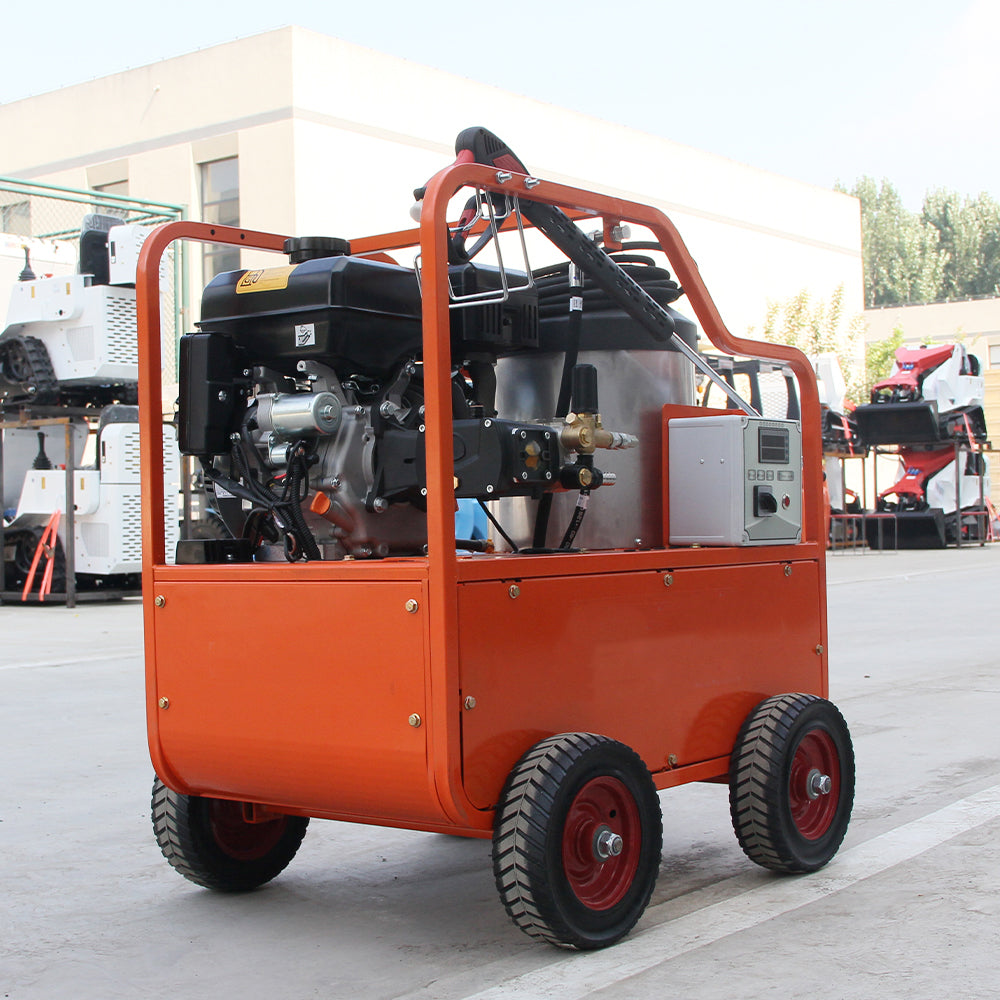 Hot Water Pressure Washer, Gas Powered Heated High Pressure Cleaner, 4060 PSI 4.0 GPM Portable Industrial Power Washer for Equipment, Farm, and Construction Use