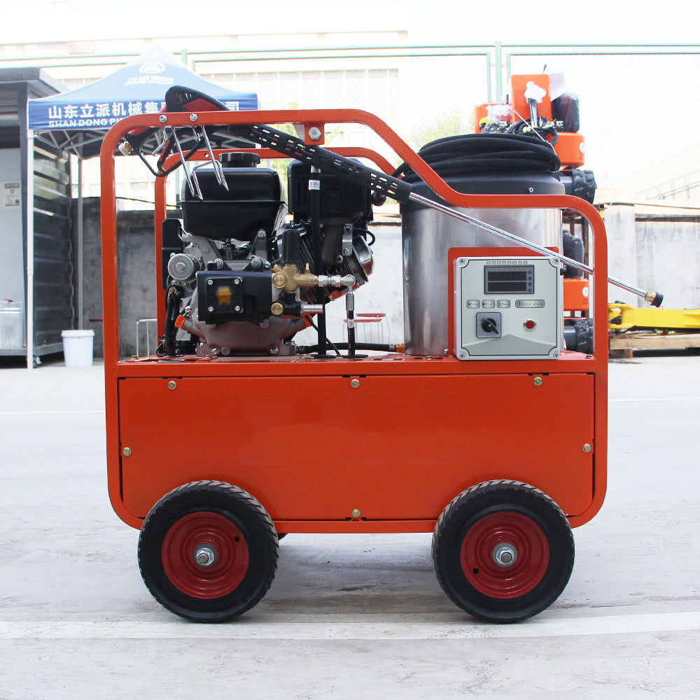 Hot Water Pressure Washer, Gas Powered Heated High Pressure Cleaner, 4060 PSI 4.0 GPM Portable Industrial Power Washer for Equipment, Farm, and Construction Use