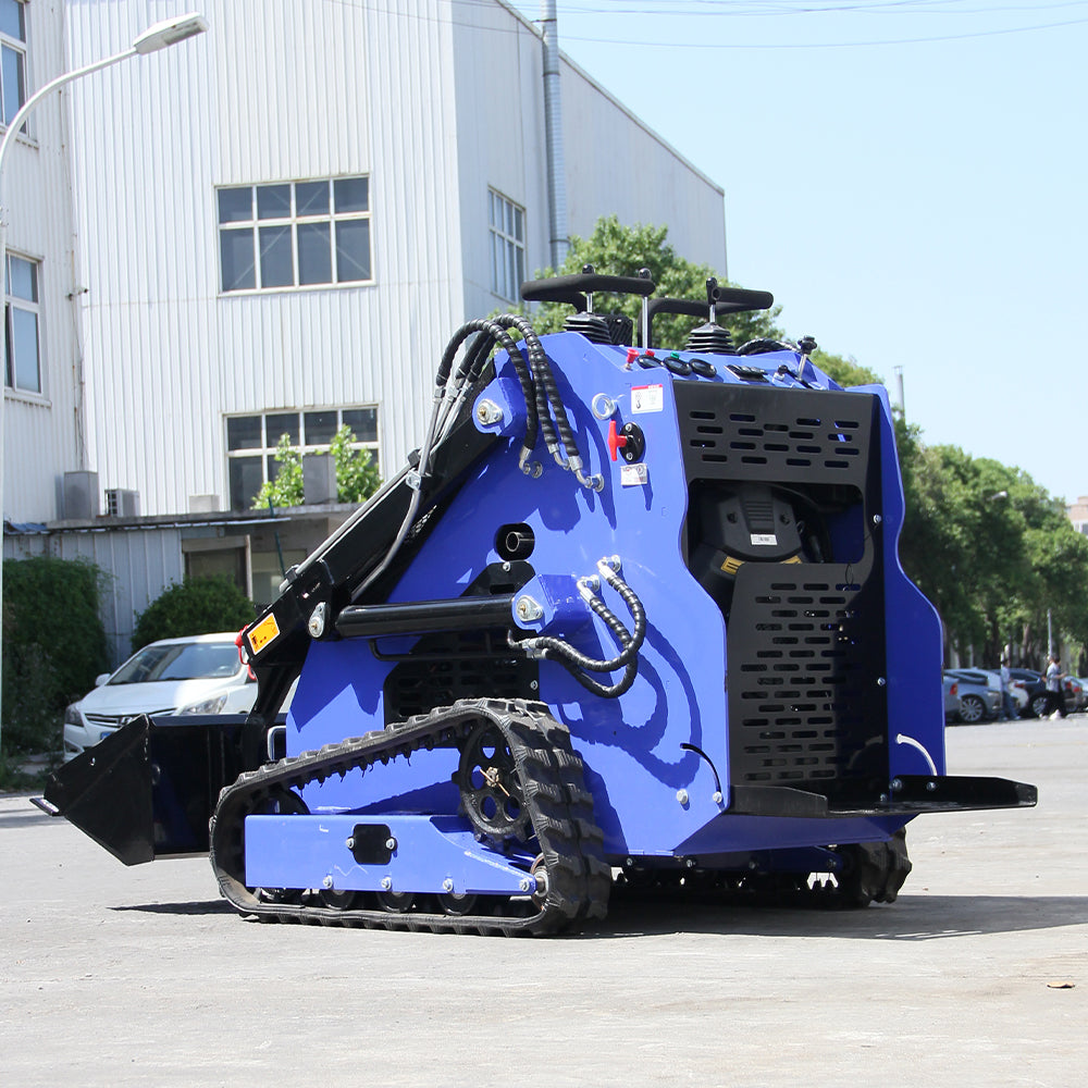 23HP Skid Steer Loader, Compact Twin-Cylinder Engine with Quick Attach System, Rubber Tracks, Heavy-Duty Mini Loader for Landscaping, Farming