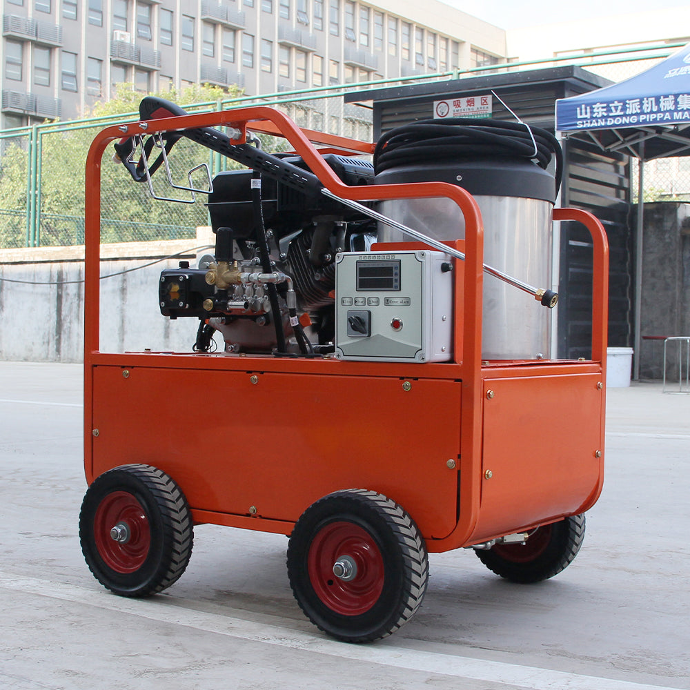 Hot Water Pressure Washer, Gas Powered Heated High Pressure Cleaner, 4060 PSI 4.0 GPM Portable Industrial Power Washer for Equipment, Farm, and Construction Use