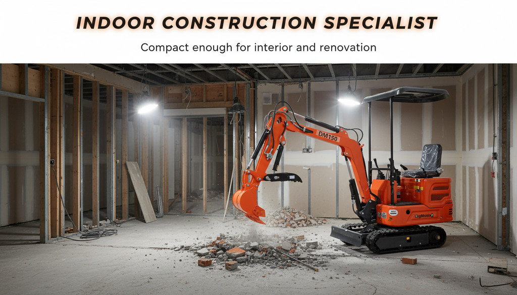 DM150 Mini Excavator - Compact 2000lb Gasoline Powered Digger with Briggs & Stratton Engine