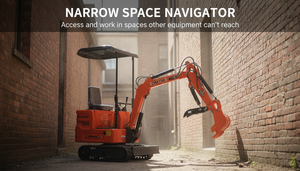 DM150 Mini Excavator - Compact 2000lb Gasoline Powered Digger with Briggs & Stratton Engine