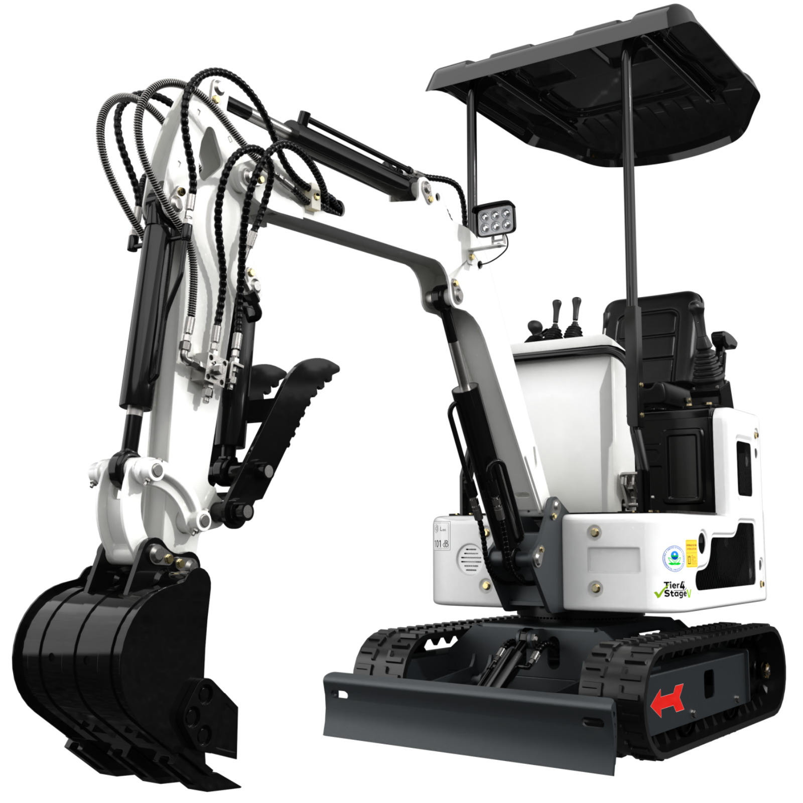DigMaster 1.2-Ton Mini Excavator Equipped with Pilot System 13.5HP B&S Petrol Engine Suitable for Homes Farms Municipal Parks Etc EPA Certification